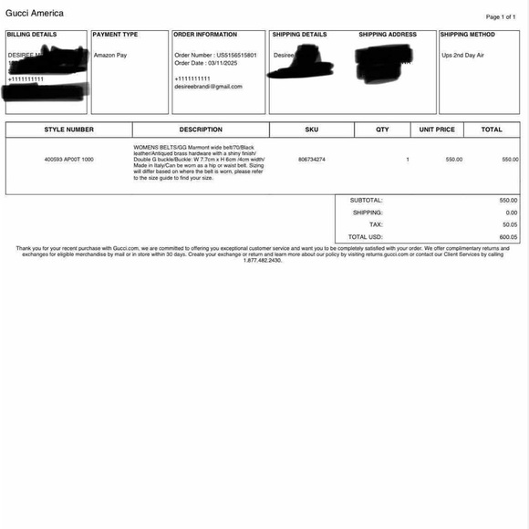 Gucci GG Marmont Wide Belt – Black Leather, Gold Buckle, Size 70 - Picture 8 of 14